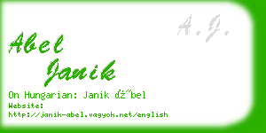 abel janik business card